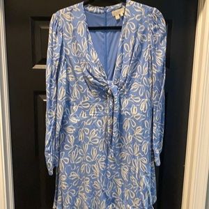 Ted baker Heidee Floral Tie Front Morocco Blue Dress